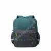 A front-facing image of a green and gray backpack with the text "BOOMERANG" and the number "06" on its design, placed on a white background.