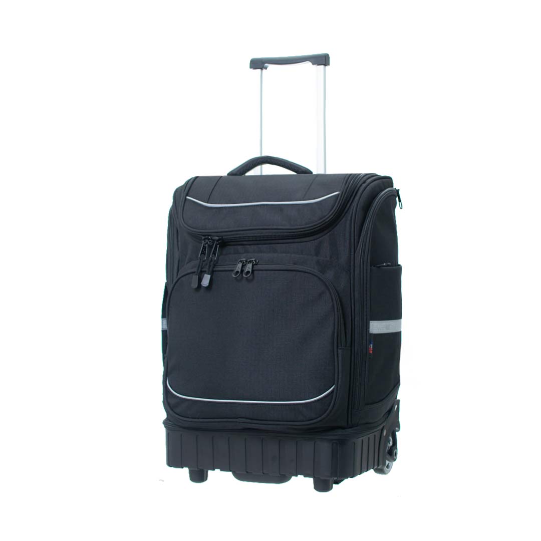 School Mate XL Plastic Base Trolley Bag | Black