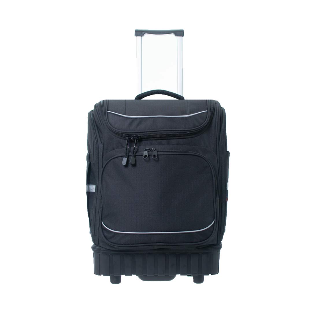 School Mate XL Plastic Base Trolley Bag | Black