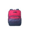 A vibrant pink and navy boomerang extra large backpack featuring the Boomerang logo and a modern design, ideal for school or travel.