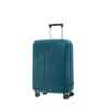 A travelmate medium hard shell suitcase L-355B with a retractable handle and four wheels, perfect for travel.
