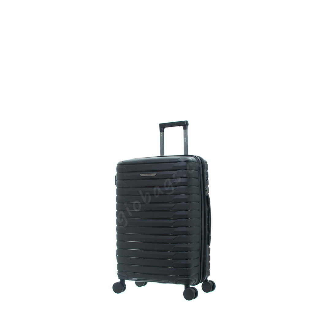 Travelmate Small Hard Shell Suitcase | L-356 with a retractable handle and smooth wheels, designed for travel convenience.