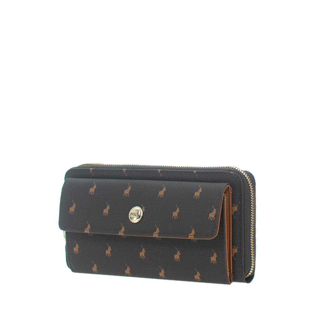 POLO New Iconic Phone Sling Dark brown 3d view